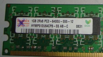 Лот: 5894388. Фото: 1. Неисправная!!! DDR2 1024MB Hynix... Оперативная память