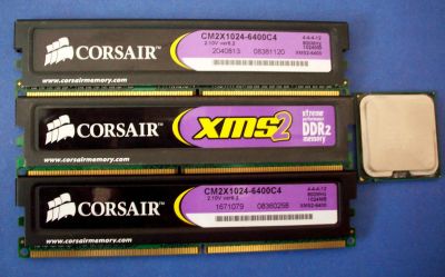Лот: 21970645. Фото: 1. Память DDR2 и процессор. Оперативная память