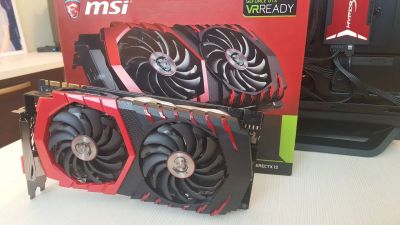 Лот: 12742679. Фото: 1. Видеокарта MSI GeForce gtx 1080... Видеокарты
