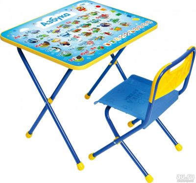 Лот: 17345857. Фото: 1. Детский комплект (КП2/9 c азбукой... Столики, стулья, парты