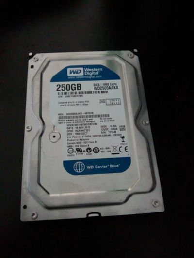 Лот: 10012785. Фото: 1. HDD 250Gb Western Digital Blue... Жёсткие диски (HDD)