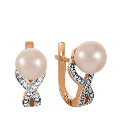 Лот: 23845100. Фото: 1. Серьги TALANT из золота с жемчугом... Серьги, каффы