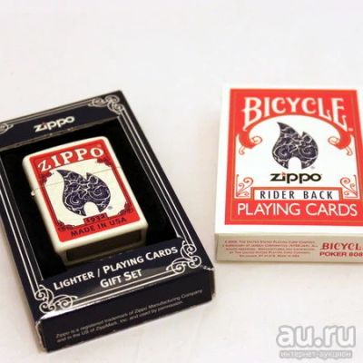Лот: 16700980. Фото: 1. Комплект Zippo Bicycle (зажигалка... Зажигалки, спички, пепельницы