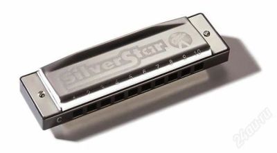 Лот: 1525196. Фото: 1. Губная гармошка Hohner Silver... Баяны, аккордеоны, гармони