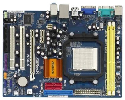 Лот: 338317. Фото: 1. ASRock N61P-S AM2+, nForce 6150SE... Материнские платы