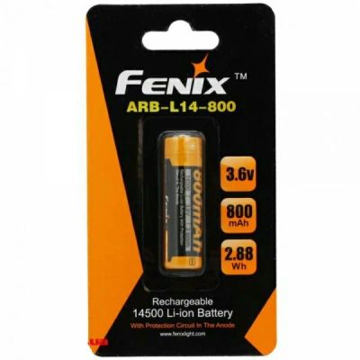 Лот: 18612639. Фото: 1. Аккумулятор Fenix 14500 АА Li-Ion... Аккумуляторы, зарядные