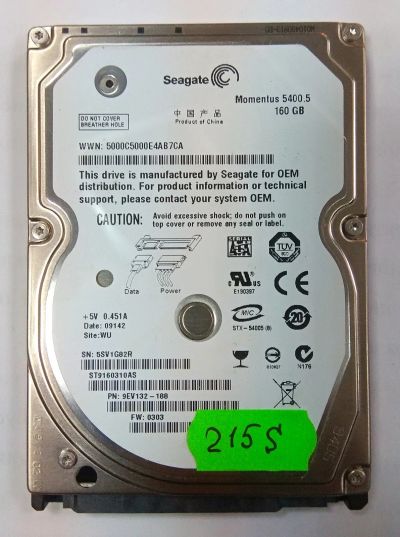 Лот: 15822910. Фото: 1. Жесткий диск Seagate Momentus... Жёсткие диски (HDD)