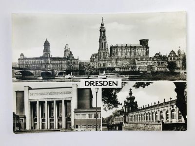 Лот: 23296316. Фото: 1. ГДР. Дрезден. Коллаж. Виды Дрездена... Открытки, конверты