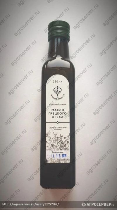 Лот: 15301096. Фото: 1. Масло Грецкого ореха сыродавленное... Ягоды, орехи