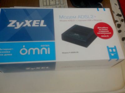 Лот: 9098529. Фото: 1. Внешний модем ADSL2 plus Zyxel... Маршрутизаторы (роутеры)