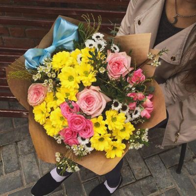 Лот: 7265655. Фото: 1. Сборный букет. Цветы на Щорса... Свежие цветы