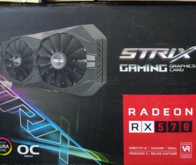 Лот: 17458554. Фото: 1. Видеокарта Asus RX 570 4Gb. Видеокарты