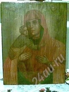 Лот: 593087. Фото: 1. Икона Дева Мария с младенцем. Другое (антиквариат)