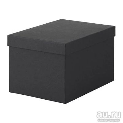 Лот: 13025355. Фото: 1. Коробка с крышкой, черный 25х18х15. Корзины, контейнеры