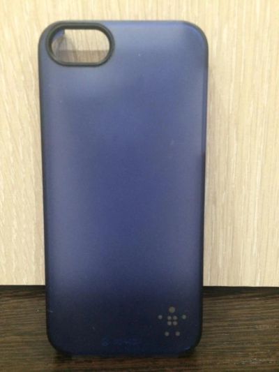 Лот: 6717112. Фото: 1. Чехол Iphone 5/5s belkin синий... Чехлы, бамперы