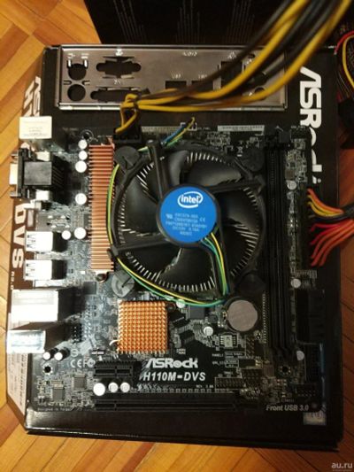 Лот: 12307634. Фото: 1. Материнская плата ASRock H110M-DVS... Материнские платы