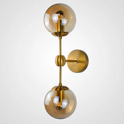 Лот: 21373199. Фото: 1. Бра Modo Sconce 2 Globes Gold... Люстры, потолочные и подвесные светильники