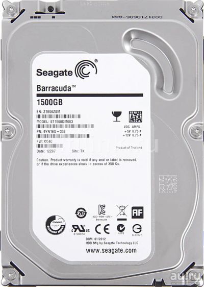 Лот: 13873728. Фото: 1. Жесткий диск: Seagate (ST1500DM003... Жёсткие диски (HDD)