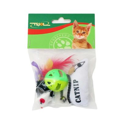 Лот: 10405799. Фото: 1. Набор игрушек triol мышь ткань... Игрушки для животных