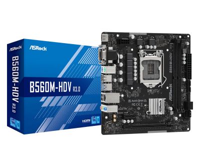 Лот: 20987616. Фото: 1. Asrock B560M-HDV R3.0 LGA 1200... Материнские платы
