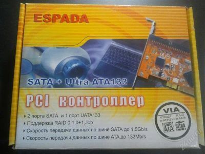 Лот: 2226085. Фото: 1. Контроллер SATA/IDE. Платы расширения, контроллеры, доп. порты