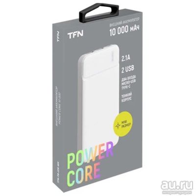 Лот: 17340509. Фото: 1. Power Bank 10000 mAh TFN Гарантия... Внешние, портативные аккумуляторы для смартфонов (Power bank)