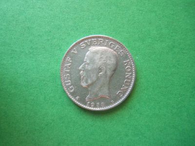 Лот: 19530282. Фото: 1. Швеция 1 крона 1938 г. серебро... Европа