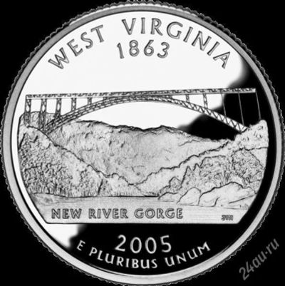 Лот: 2970826. Фото: 1. США. 25 центов. 2005 год. Западная... Америка