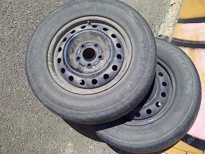 Лот: 2709563. Фото: 1. Летняя резина на штамповке R15. Шины на дисках