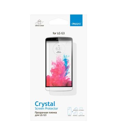 Лот: 8987530. Фото: 1. Защитная пленка LG G3, Deppa прозрачная... Защитные стёкла, защитные плёнки