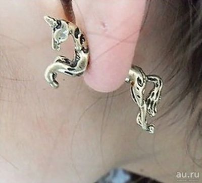 Лот: 8750844. Фото: 1. Кафф Каффа Каффы - Единорог ювелирный... Серьги, каффы