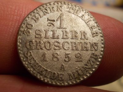 Лот: 15311922. Фото: 1. Редкость-1 зильбергрош 1852 года... Россия до 1917 года