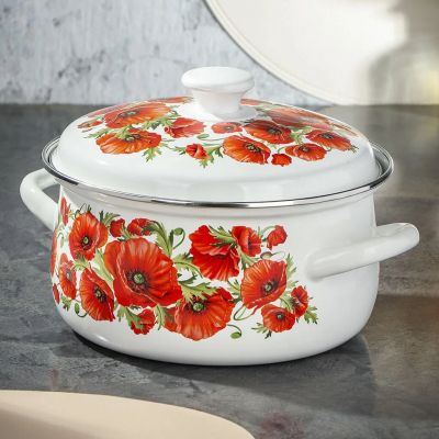 Лот: 24688494. Фото: 1. Кастрюля эмалированная сталь... Кастрюли