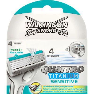 Лот: 4058226. Фото: 1. Wilkinson Quattro Titanium Sensitive... Укладка и стрижка волос, бритьё, эпиляция