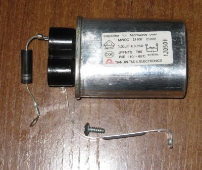 Лот: 25359075. Фото: 1. Конденсатор 2100 V с диодом, емкость... Конденсаторы