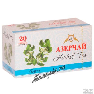 Лот: 13722836. Фото: 1. Чай Азерчай (пак) травяной липовый... Чай, кофе, какао