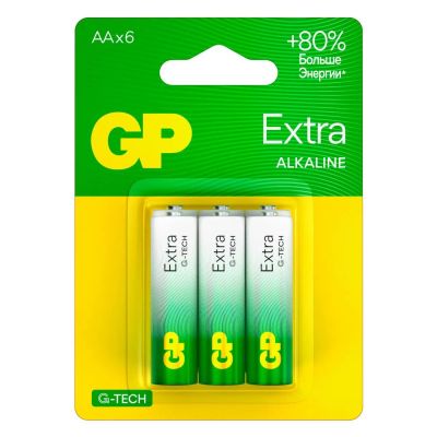 Лот: 25086850. Фото: 1. Батарейки GP Extra G-Tech АА... Батарейки, аккумуляторы, элементы питания