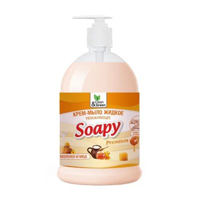 Лот: 20583399. Фото: 1. Крем-мыло жидкое "Soapy" молоко... Бытовая химия