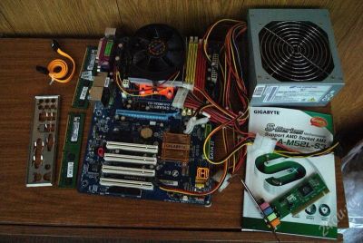 Лот: 922857. Фото: 1. GigaByte GA-M52L-S3 + AMD Athlon... Материнские платы