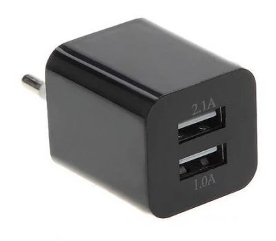 Лот: 16420097. Фото: 1. Сетевой адаптер, зарядное с 2USB... Зарядные устройства, блоки питания, адаптеры сетевые для смартфонов