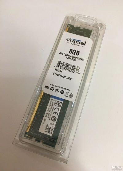 Лот: 14622604. Фото: 1. Новая Crucial DDR3 1600MHz 8Gb... Оперативная память