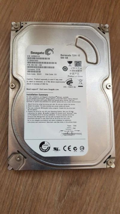 Лот: 10179164. Фото: 1. Жесткий диск Seagate 500gb 7200. Жёсткие диски (HDD)