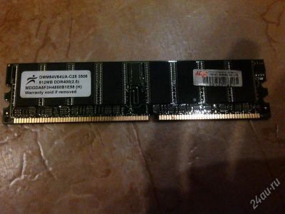 Лот: 1387572. Фото: 1. DDR1 512mb PC3200 400mgz. Оперативная память