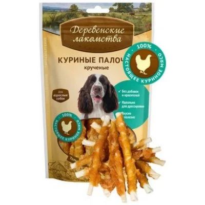 Лот: 13956010. Фото: 1. Палочки куриные Деревенские лакомства... Корма
