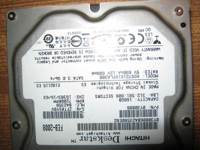 Лот: 3445044. Фото: 1. HDD HiTACHI 160. Жёсткие диски (HDD)