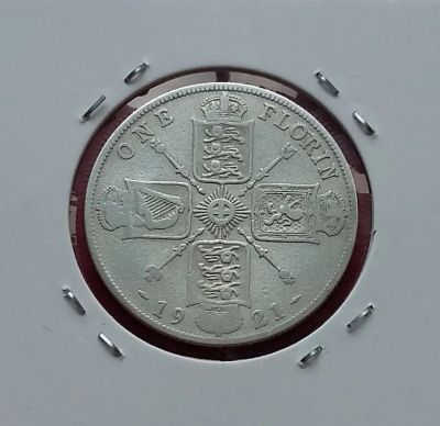 Лот: 20260292. Фото: 1. 2 шиллинга (флорин) 1921 года... Великобритания и острова