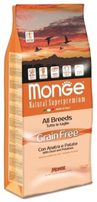 Лот: 10733250. Фото: 1. Monge Dog GRAIN FREE беззерновой... Корма