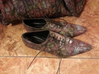 Лот: 2694632. Фото: 1. Цветные туфли Gianni Barbato из... Туфли