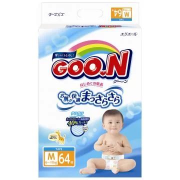Лот: 5904637. Фото: 1. Японские подгузники GOO.N M (6-11... Детская гигиена