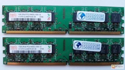 Лот: 6087498. Фото: 1. Hynix 1GB 2Rx8 PC2-6400U-555-12. Оперативная память